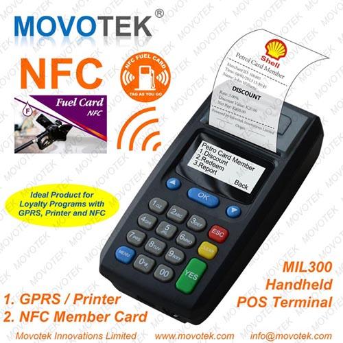 Movotek GPRS پرینتر GPRS POS پایانه پرینتر اس ام اس برای کارت عضویت TOPUP اعتبار