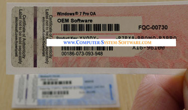 برچسب کامپیوتر ویندوز 7 نرم افزار های نصب شده OA دشنه COA با واقعی نصب شده کلید محصول