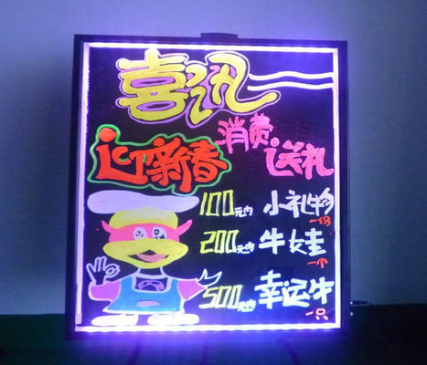 فوق العاده روشن RGB پاک شدنی تخته نوشتن به رهبری برای منو غذایی 80 * تی: تقریبا 100cm